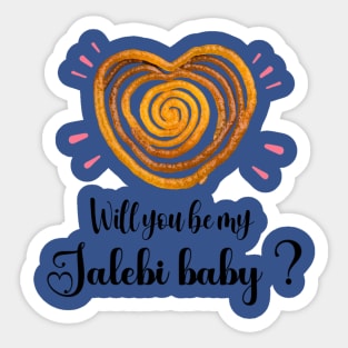 Will you be my Jalebi baby ? , Bollywood, Indian valentine, Desi Sticker